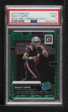 2022 Donruss Optic Preview Green Velocity Prizm Bailey Zappe PSA 9 MINT 2l4
