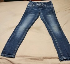 Revolutionary Rock Jeans Size 8 Girls Blue Denim Skinny Leg Embellished Pockets