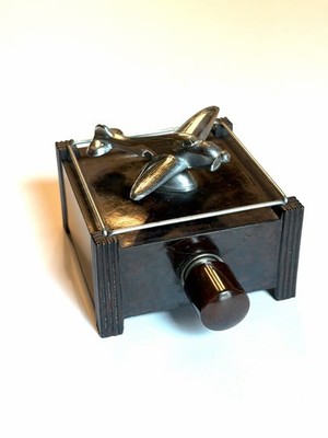 RARE 1940 Dunhill Aeroplane Silent Flame Bakelite Table Lighter