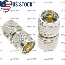 2Pcs UHF PL-259 Male to Male Connector Coax Coaxial Adapter For CB Ham Radio