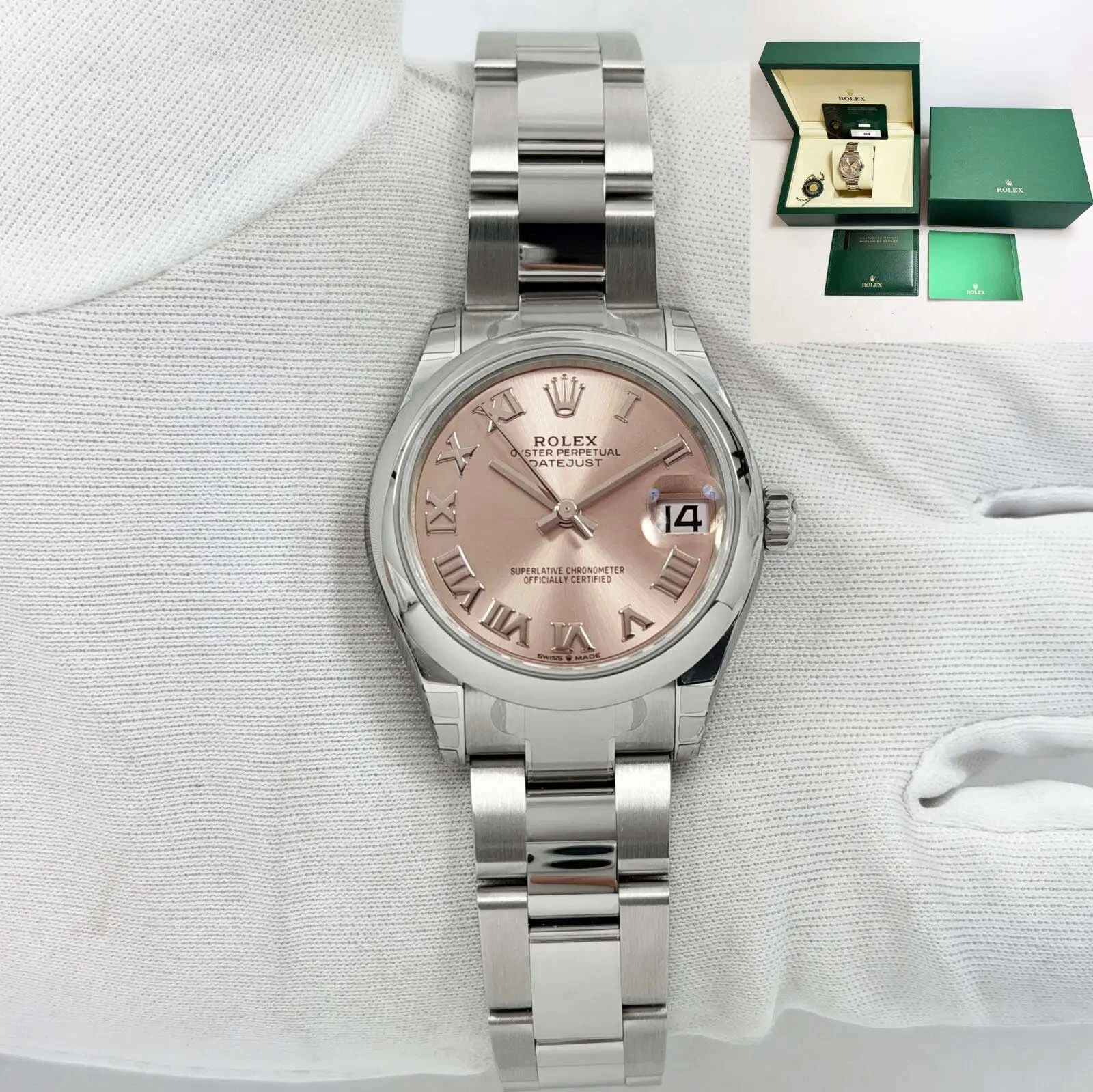Rolex — New 2026 Rolex Datejust 278240 31MM Pink Dial Steel Box Papers Stickers