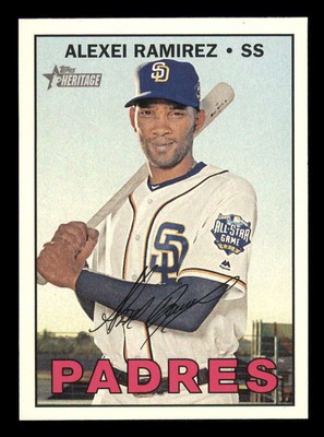 2016 Topps Heritage High Number #606 Alexei Ramirez NMMT Padres