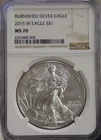 2015 W US Silver Eagle $1 Burnished NGC MS70