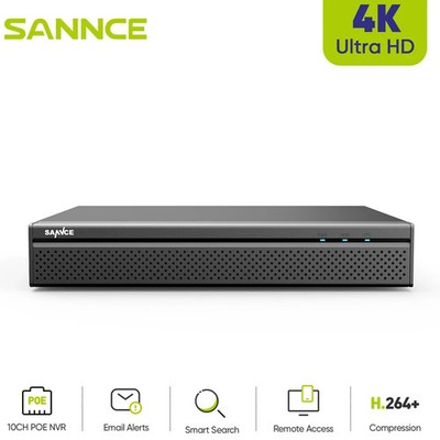 SANNCE 8CH 8MP NVR 4K HD POE IP Home Video Recorder for Security Camera System 