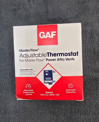 Master Flow Universal Manually Adjustable Thermostat for Power Vent