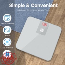 GE Smart Bluetooth Body Weight Scale Silver Grey 400lb BMI
