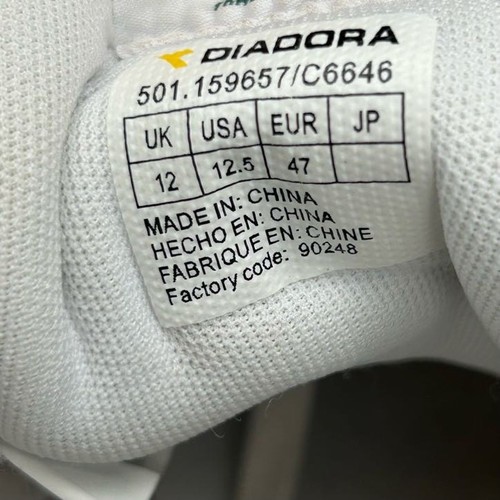 Diadora High Waxed White Leaf Green Sneaker Herren 12,5 Schuhe Turnschuhe Leder OG - Bild 10 von 10