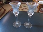 Mikasa Crystal Icicles Pattern Germany 8" Taper Candlestick Holders set of 2 — photo 1