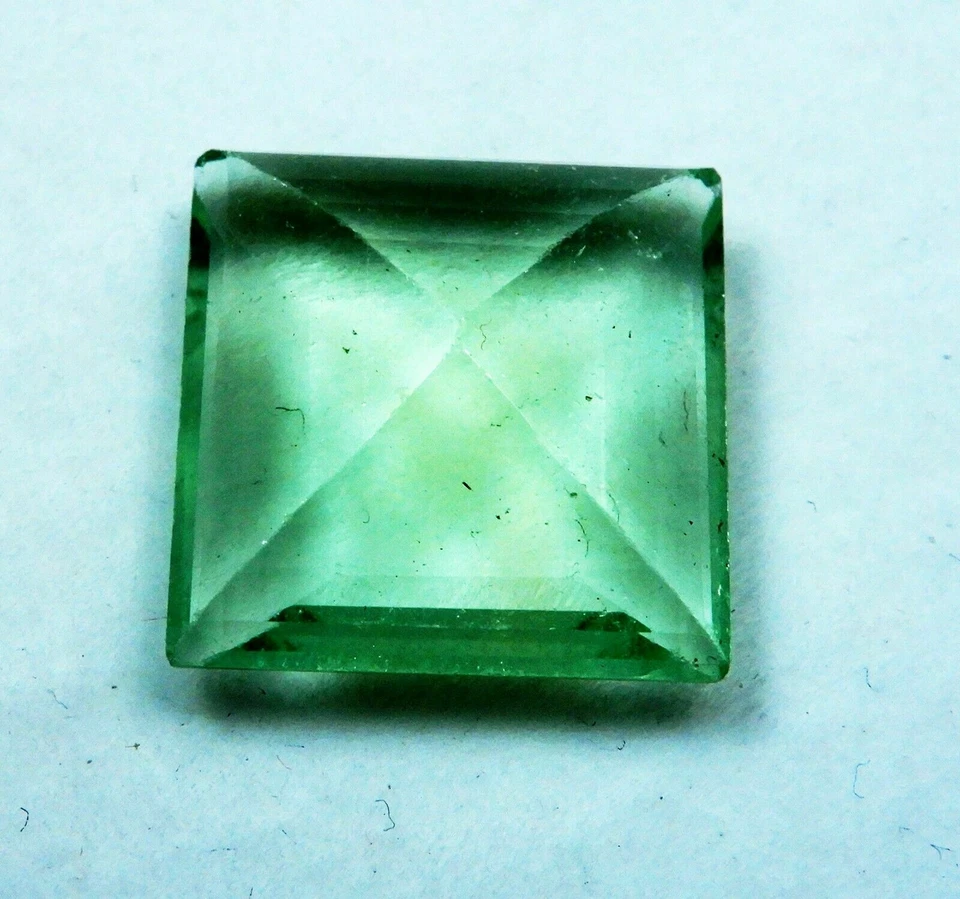 EGL Certified 17.00 Ct Natural Square Ceylon Green Fluorite Loose Gemstone A830 - Image 2 of 4