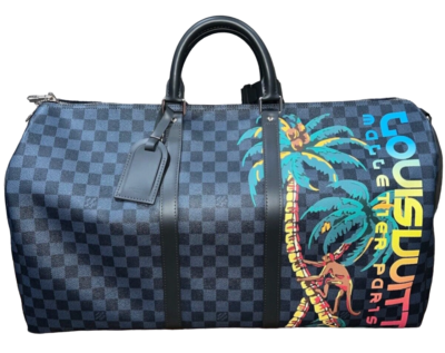 Louis Vuitton Keepall Bandouliere 55 Damier Cobalt Jungle Weekend