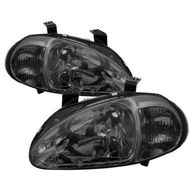 XTune 5013439 Crystal Headlights - Smoke For 93-97 Honda Del Sol NEW