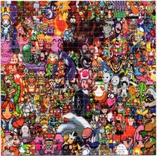 Games Gone Wild BLOTTER ART perforated sheet paper psychedelic art