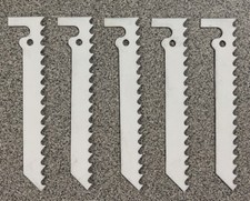 (LOT OF 5) Hook Shank Bi-metal Jig Saw Blade, 3"L x 3/8"W x .035&rdquo;