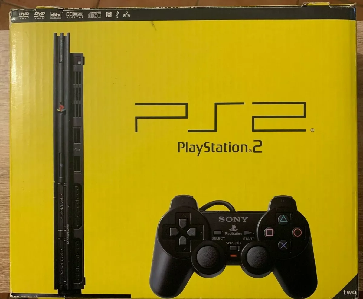 SONY PS2 SLIM SCPH 75004 CONSOLE WITH ORIGINAL BOX PERFECTLY WORKING