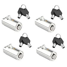 4 Tubular Lock Cylinders for Vending Machine T-Handle Keyed Alike Pepsi Coke