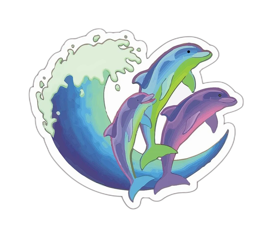 Dolphin Pod Sticker Decal