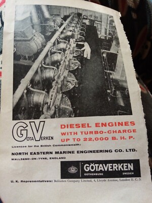 Da12a Ephemera Technik Werbung 1959 Gotaverken 