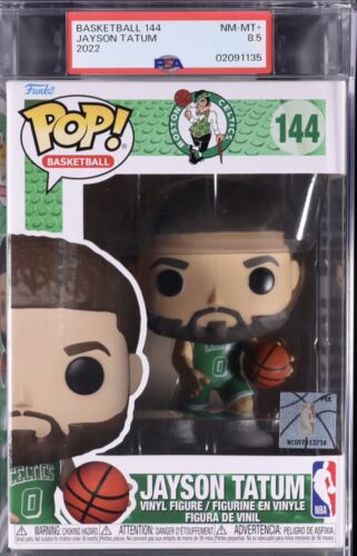 Funko Pop! - Boston Celtics - Jayson Tatum (Green Jersey) #144 PSA 8.5 - Picture 1 of 3