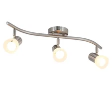 6797 3 Light Track Lighting Modern Kitchen Ceiling Lights Brushed Nickel NEW