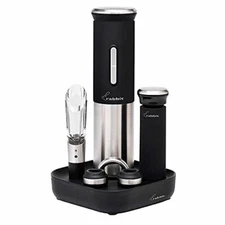 Rabbit 8-Piece Electric Wine Set Rechargeable Opener Aerator Preserver Gift