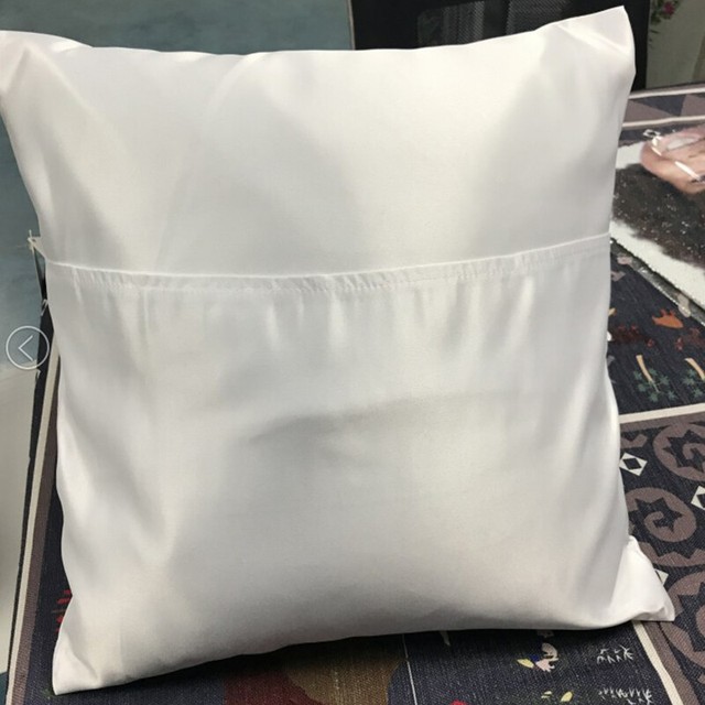 20Pcs White Sublimation Blank Pillow Case w/ Front Pocket Book Pocket
