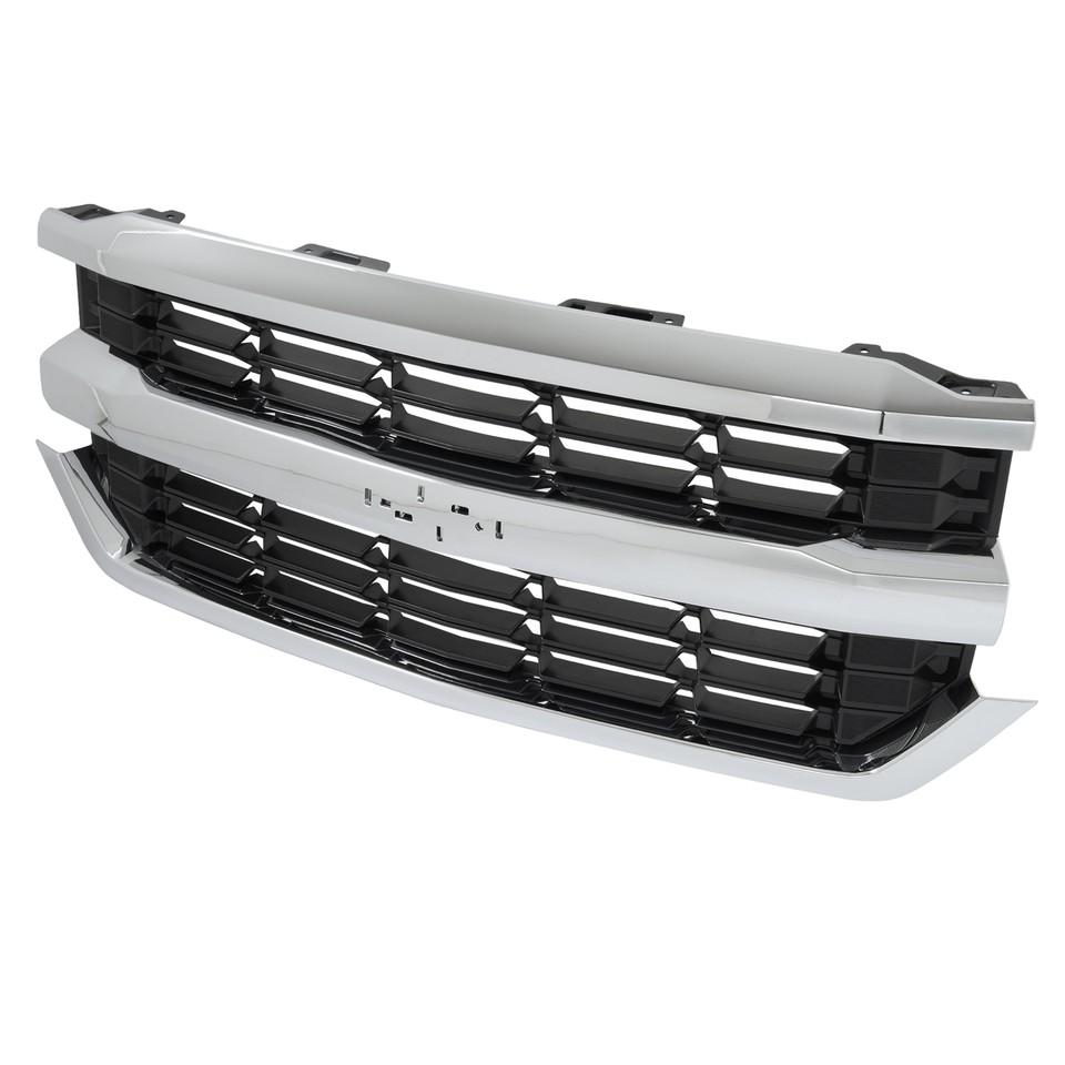 2016-2018 2017 Chevrolet Silverado 1500 Front Upper Grille Chrome Grill ...