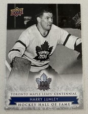 2017 Upper Deck Toronto Maple Leafs Centennial Hall of Fame Harry Lumley HOF 
