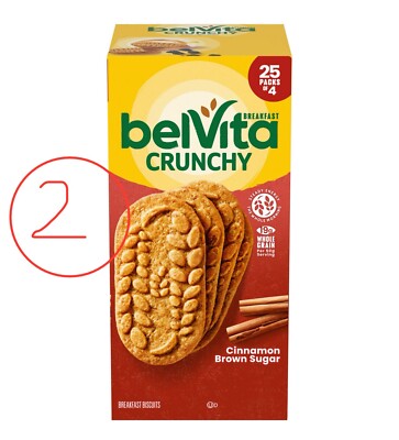 **2 Box**Belvita Cinnamon Brown Sugar Breakfast Biscuits~ (Total 50 Packs)