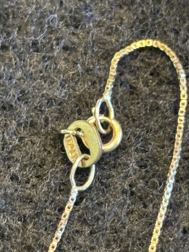 Sapphire & Diamonds 10K Gold Necklace Heart Pendant W/ 24” 10K Box Chain - Picture 5 of 14