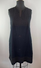 Madewell Black Stitch Mosiac Sleeveless Dress 4 S Small
