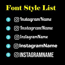 (2x) CUSTOM INSTAGRAM USERNAME Decal Vinyl Sticker | Car Bumper Window