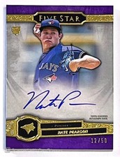2021 Topps Five Star Nate Pearson Purple Auto Blue Jays RC Autograph /50