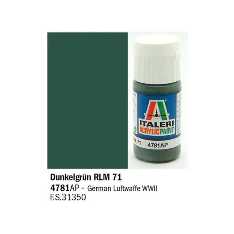 Flat Dunkelgrun RLM 71 colore acrilico adatto per aerografo e per modellismo
