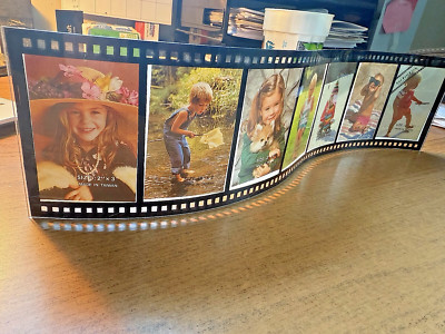 Acrylic Frames. Multi picture Curved FILM STRIP Horizontal 7 -2x3 pictures