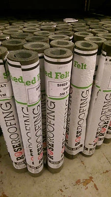 New Rose Roofing Shed Kennel Green Mineral Felt Trade Supply 6 m x 1 m