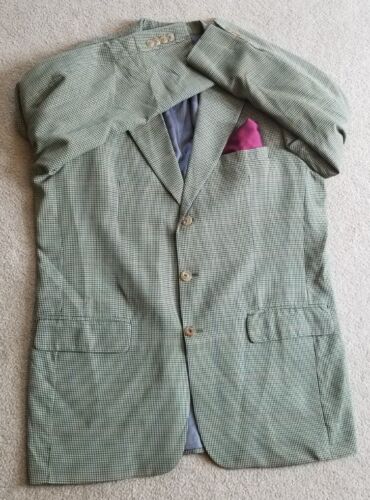 Miller Brothers Ltd. For David Perdue Houndstooth check Super 110'S Italy Made