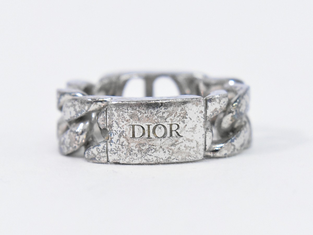 Christian Dior★CD Lock リング Dior CD Lock Ring Silver-Finish Metal and Silver-Tone