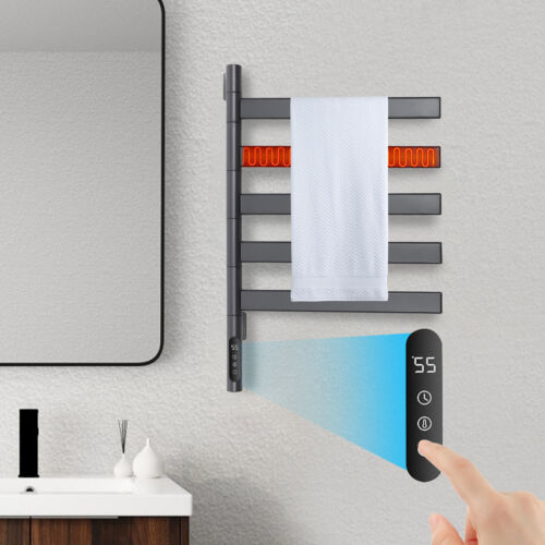 180°-Drehung Rotierender Elektrisch Handtuchwärmer Wandhalterung Handtuchhalter - Bild 4 von 18