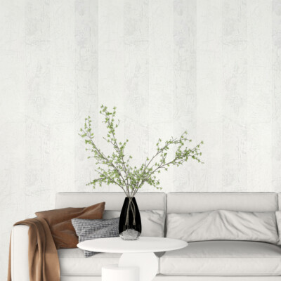 Striped Wallpaper stripes gray off white faux plaster Textured wallcoverings 3D