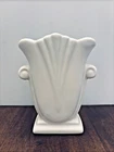 Haeger Pottery White Tulip Vase 6 Inches Tall Marked Vintage Planter