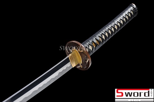 Hand-Forged Damascus Folded Steel Japanese Samurai Katana Sword Real Hamon Black - Picture 10 of 12