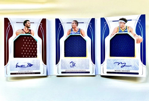 21-22 National Treasures Triple RPA, Evan Mobley, Moses Moody, Jonathan Kuminga