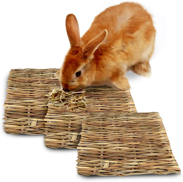 Sungrow Seagrass Rabbit Mat, 11X8 Inches, Protect Paws From Wire Cage
