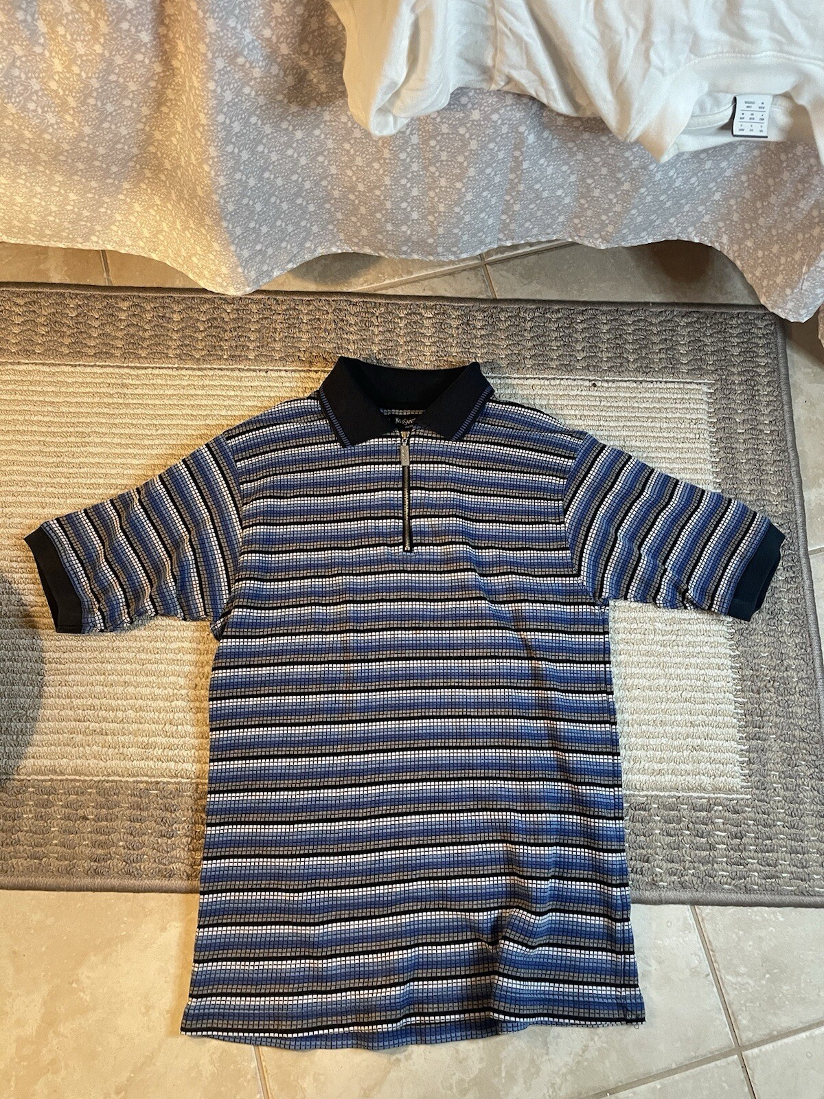 Yves Saint Laurent Pour Homme pullover multicolore 1 4 cerniera da uomo largo