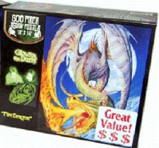 FANTASY PUZZLE 500pc glow-in-the-dark FIRE DRAGON new LAST ONE Collectible