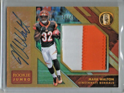 Mark Walton 2018 Panini Gold Standard Autograph Game Jersey Patch Rookie #28/49