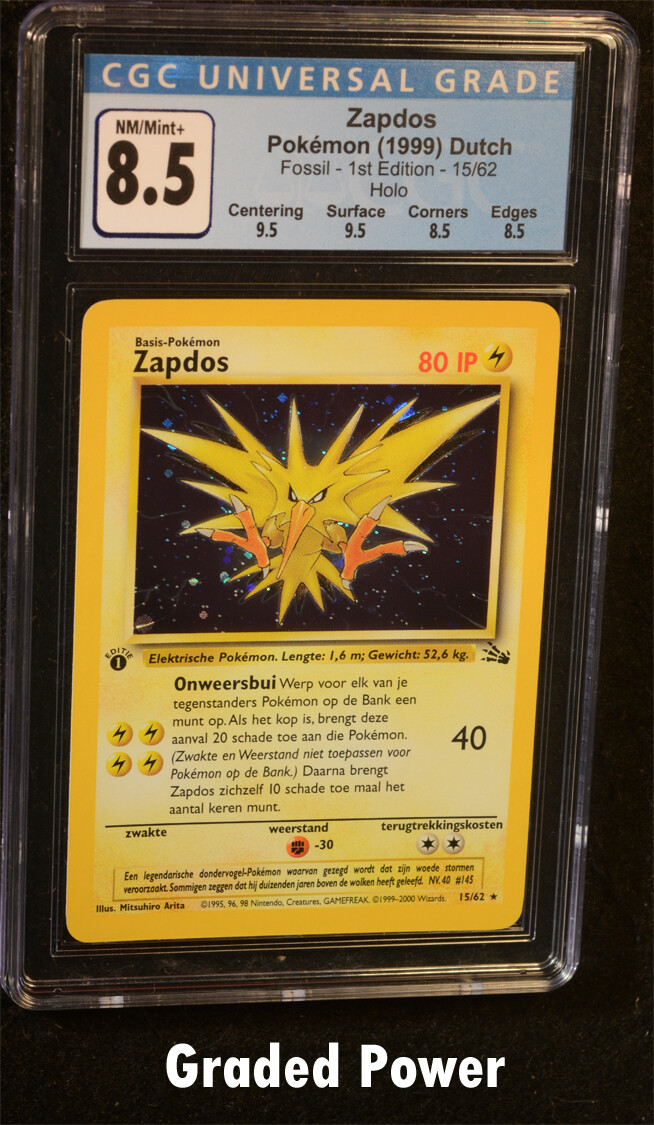 ポケモン - Zapdos サンダー 1ED 1st Edition 15/62 英語版 Pokemon Fossil 1st Edition Dutch Zapdos CGC 8.5 Holo DUTCH