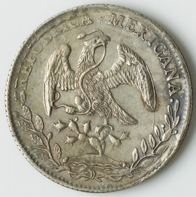 Mexico 1886 Zs FZ 8 Reales CH XF - NICE HONEST WEAR! | eBay