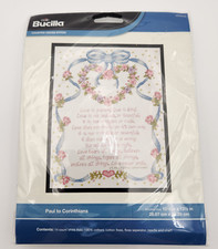 New Bucilla Paul to Corinthians Counted Cross Stitch 10-1/2" x 13-1/2" WM49003E