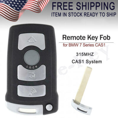 Remote Key Fob 4 Button 315MHz CAS1 PCF7942 for 2002-2008 BMW 7 Series E65 E66